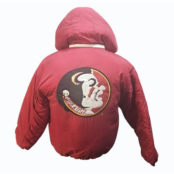 Mens 90's Vintage Florida State University Seminoles Starter Puffer Jacket Small - Picture 5 of 16